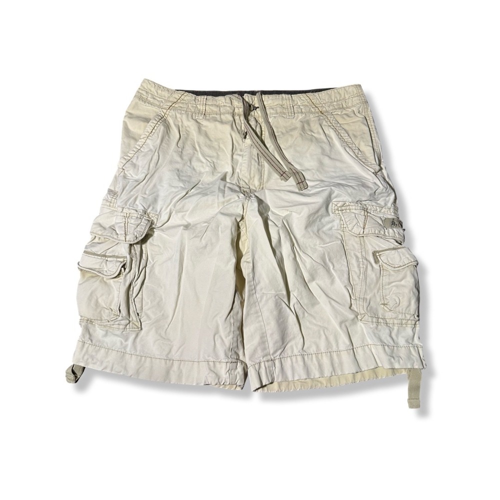 Unionbay Cargo Shorts Mens 36 Beige Excellent Cotton Multi-Pocket Outdoor Casual